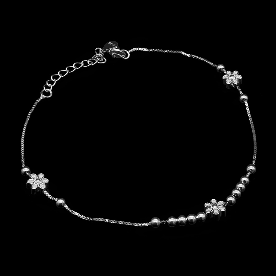 lắc chân nữ BẠC HIỂU MINH LC197 bạc ý