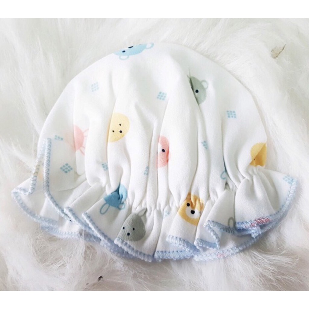 Nón Sơ Sinh Cotton Chun Mềm Cho Bégái