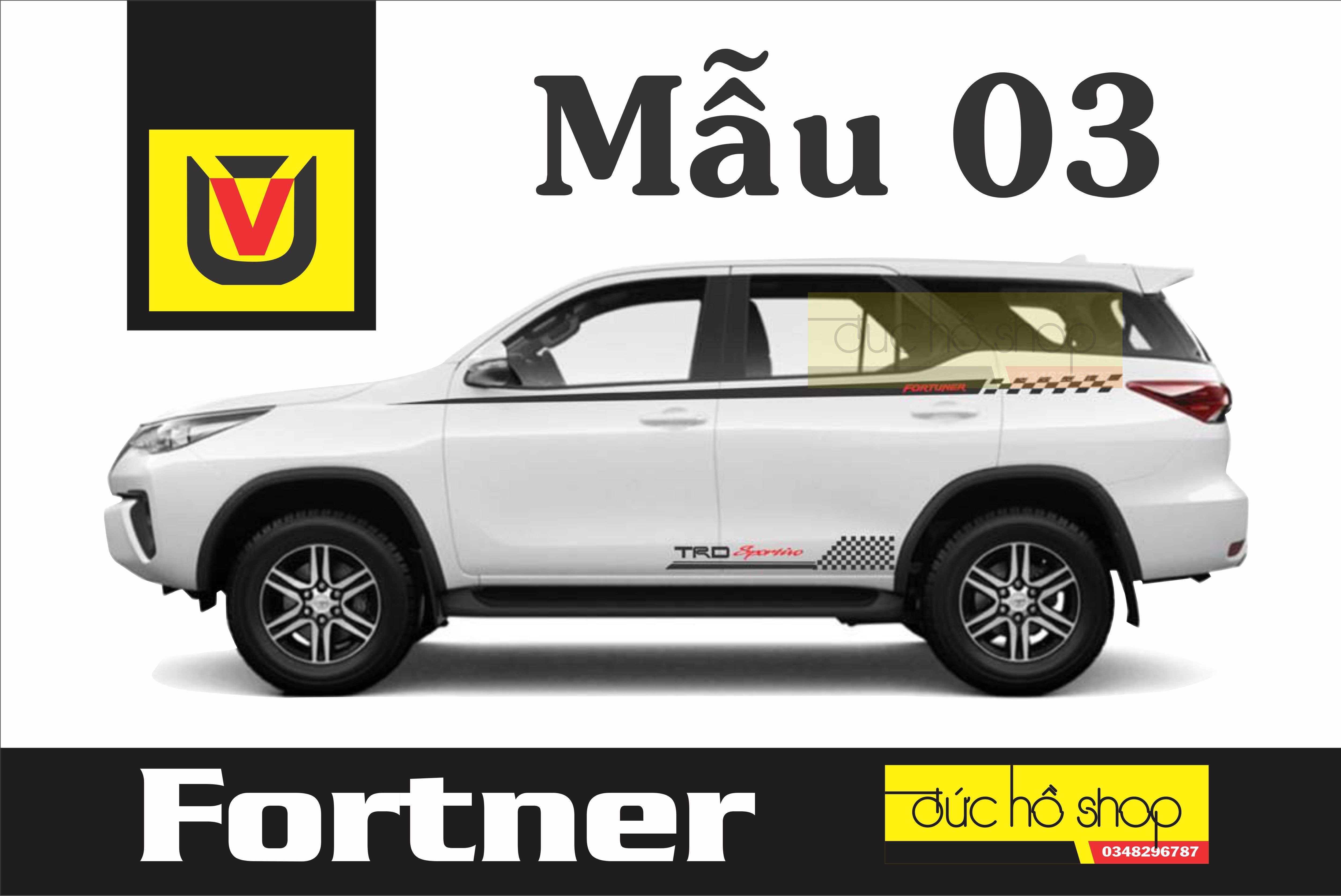 TEM XE FORTUNER { 6 MẪU CỰC ĐẸP}