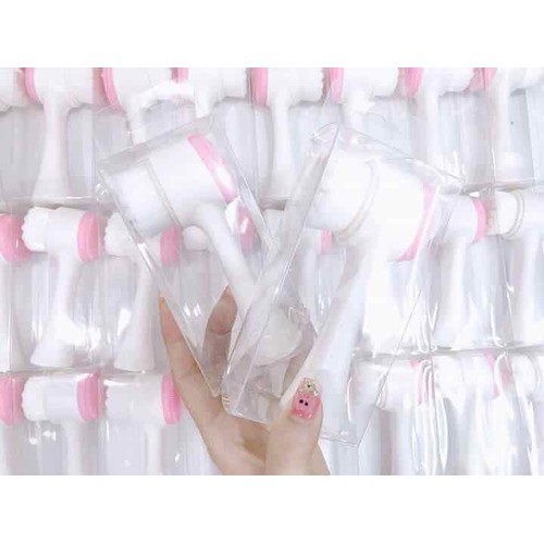 [HCM]Cọ rửa mặt 2 đầu massage mềm mại