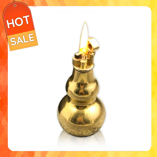 Hộp quẹt bật lửa xăng đá bằng đồng thủ công Z63, kiểu dáng hình hồ lô vô cùng độc đáo - bật lửa xăng - bật lửa độc lạ (KHÔNG CHỨA XĂNG GAS)