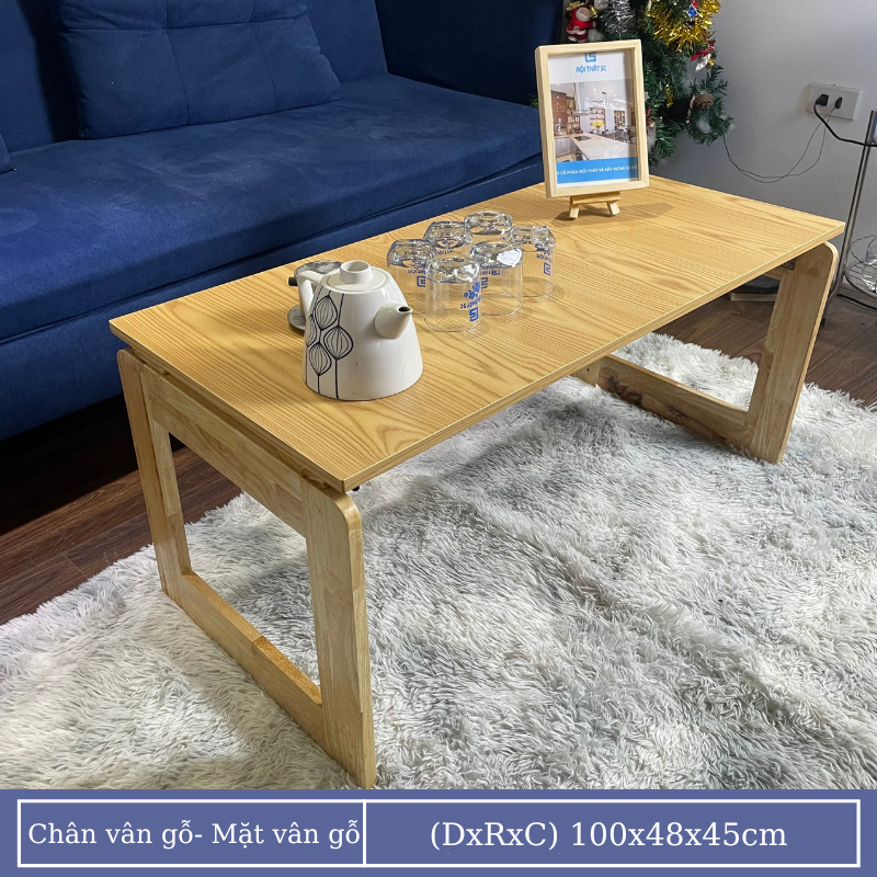 Bàn trà gấp gọn, bàn học đa năng, bàn sofa ngồi bệt xếp gọn gỗ tự nhiên màu sắc đa dạng nhiều kích thước