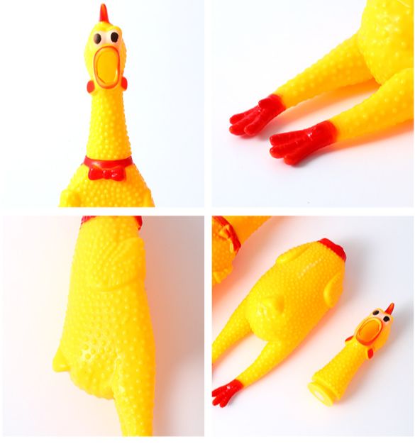 ĐỒ CHƠI CON GÀ LA HÉT CHO THÚ CƯNG CHÓ MÈO GẶM, CẮN CÓ TIẾNG KÊU SIZE 28/36CM