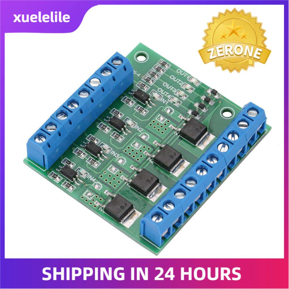 PWM 4-Channel MOS FET Module PLC Amplifier Circuit FET Module Board 3-20V to 3.7-27VDC 10A