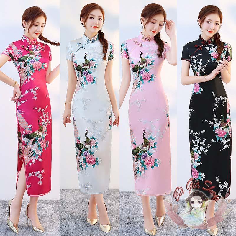 Sườn xám cổ điển sườn xám dài