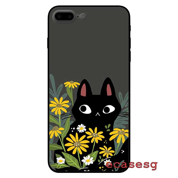 Ốp lưng dành cho iPhone 6/6s - 6 Plus/6s Plus - 7/8/SE 2020 - 7 Plus/8Plus - Mèo Đen Hoa Vàng