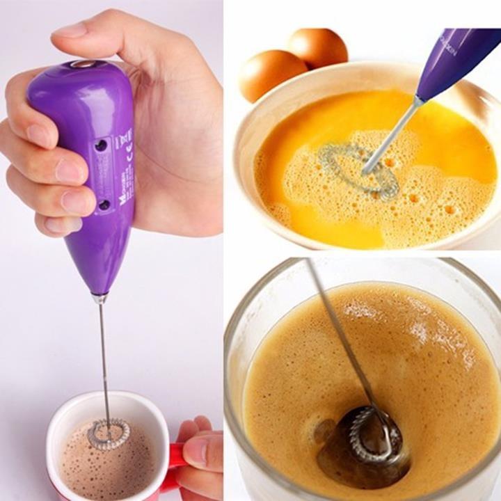 [HCM]Máy tạo bọt cafe và đánh trứng mini cầm tay xài pin