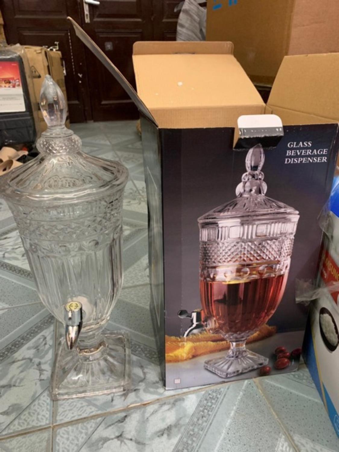 Bình thủy tinh đựng nước có vòi 2L