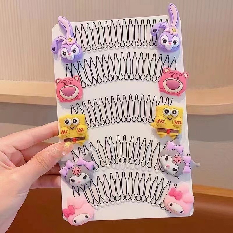 Lược xược cài tóc giữ tóc gọn gàng hoạt hình hot tiktok dễ thương cho bé
