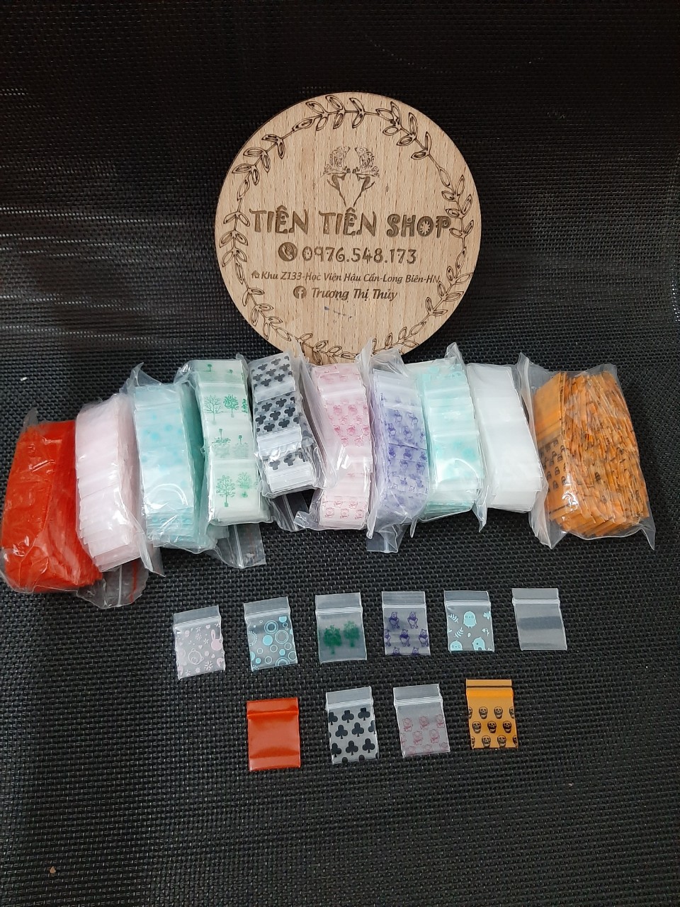 Gói 50c túi zip mini nhiều màu nhiều hình ( chọn size)