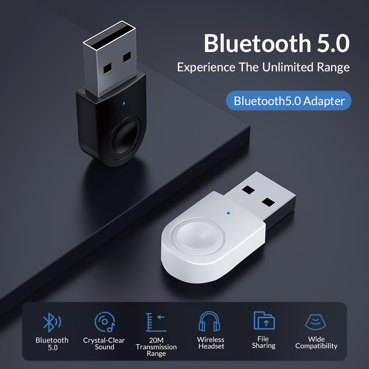 Thiết bị kết nối Bluetooth 5.0 qua USB Orico BTA-608