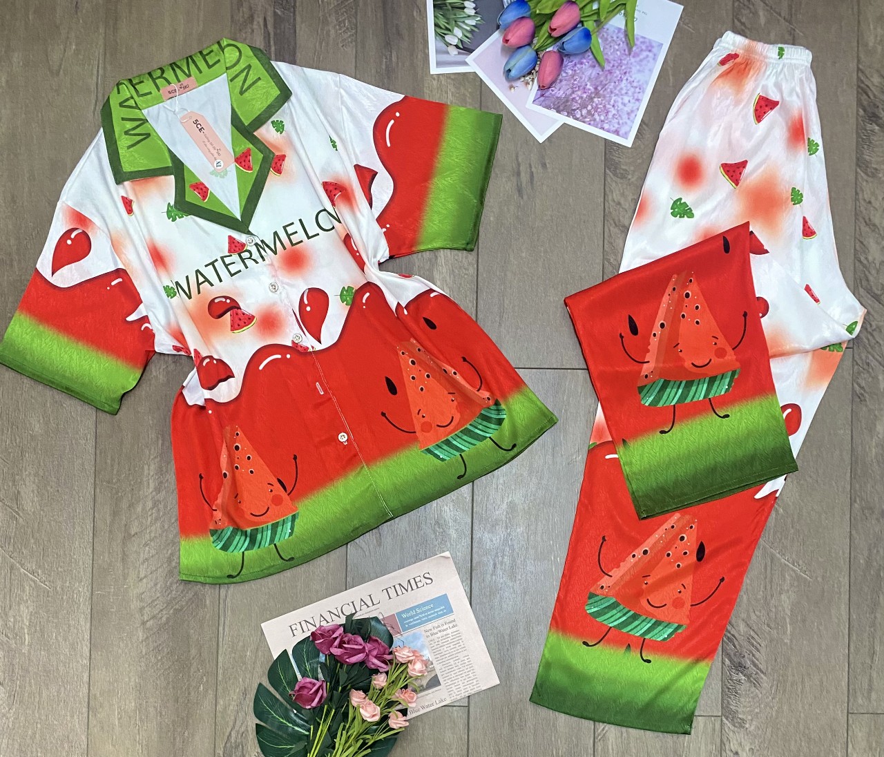 BIG SIZE (62 kg - 75kg) - Bộ Pyjama lụa xước ánh kim cao cấp (BIG SIZE : 62kg - 75 kg) HÀNG THIẾT KẾ MỚI.