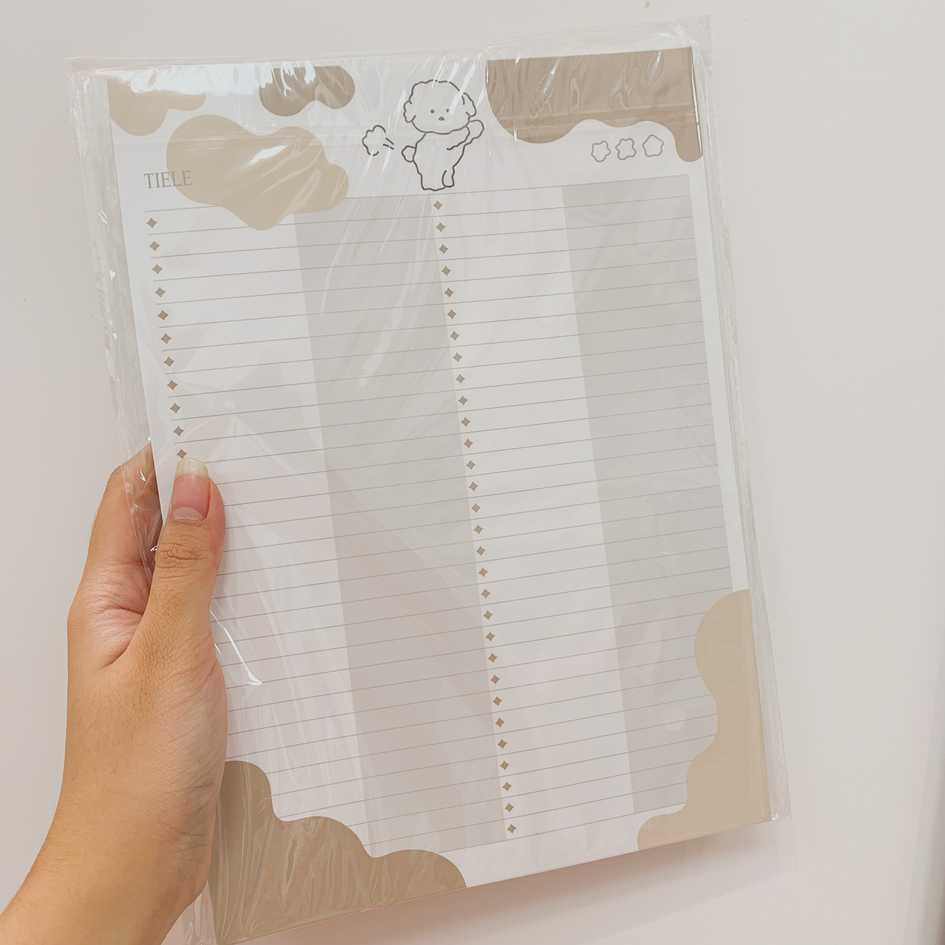 Giấy Từ Vựng Note B5 Puppy Cloud Nhà Cam