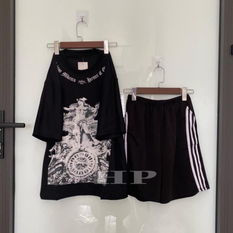 [FREESHIP] Sét áo đồng hồ mikenco tượng + quần đùi 3 sọc