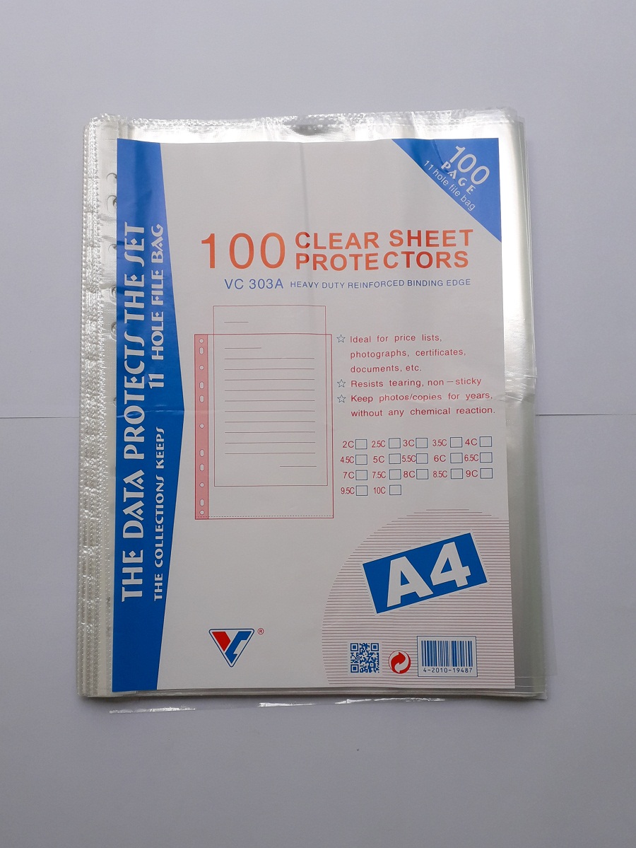 Bìa Nilon  Lỗ 400 gr/ xấp( xấp /100 cái)