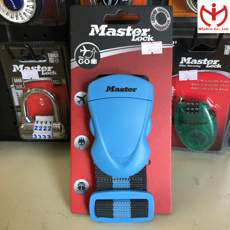 Dây đai ràng vali Master Lock 4700 EURD BLU màu xanh dương - MSOFT