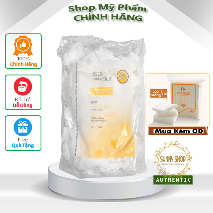 [Chính Hãng] Loại 600 Miếng Bông Tẩy Trang Tetra Le Soin Laretat Pur Pháp 600 Miếng
