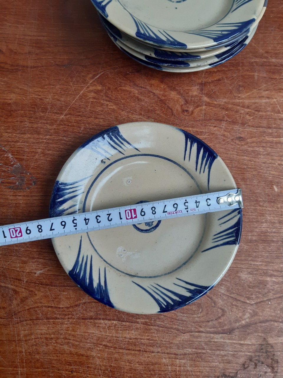 Đĩa sành kiểu xưa 17 cm 5 cái ( gốm sành )