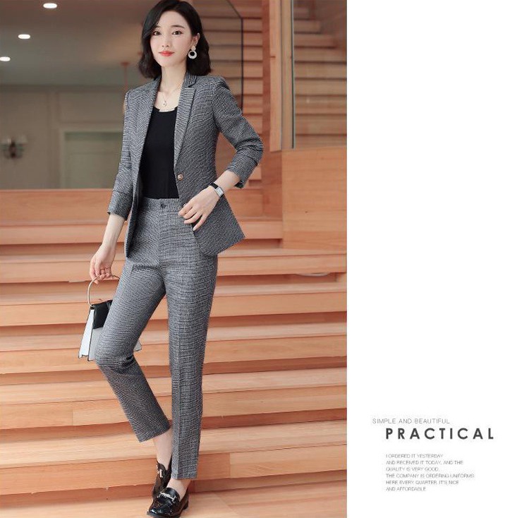 Bộ vest Nữ Kèm Thời Trang Công Sở (kèm áo Thun bên trong)