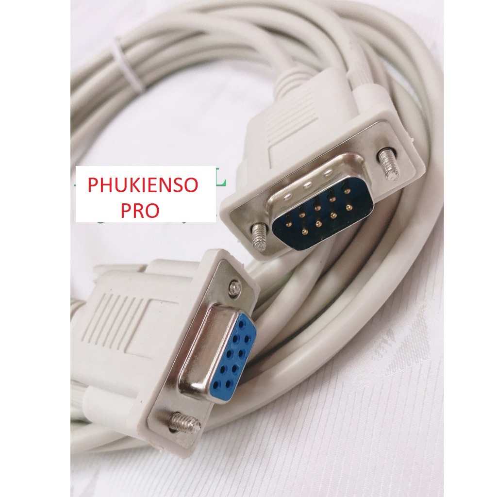 DÂY NỐI CỔNG COM RS232 FEMALE - MALE, DÂY CỒNG COM 9 CHÂN ĐỰC CÁI KHẢ NĂNG CHỐNG NHIỄU TIẾP NỐI CAO
