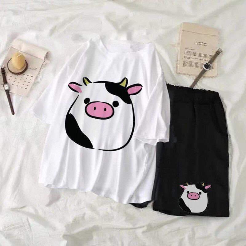 Áo phông bò sữa béo