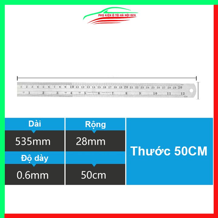 Thước đo kỹ thuật thép không gỉ 15cm/20cm/30cm/50cm độ chính xác cao