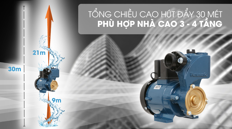 Máy bơm nước đẩy cao Panasonic GP-200JXK-SV5 200W