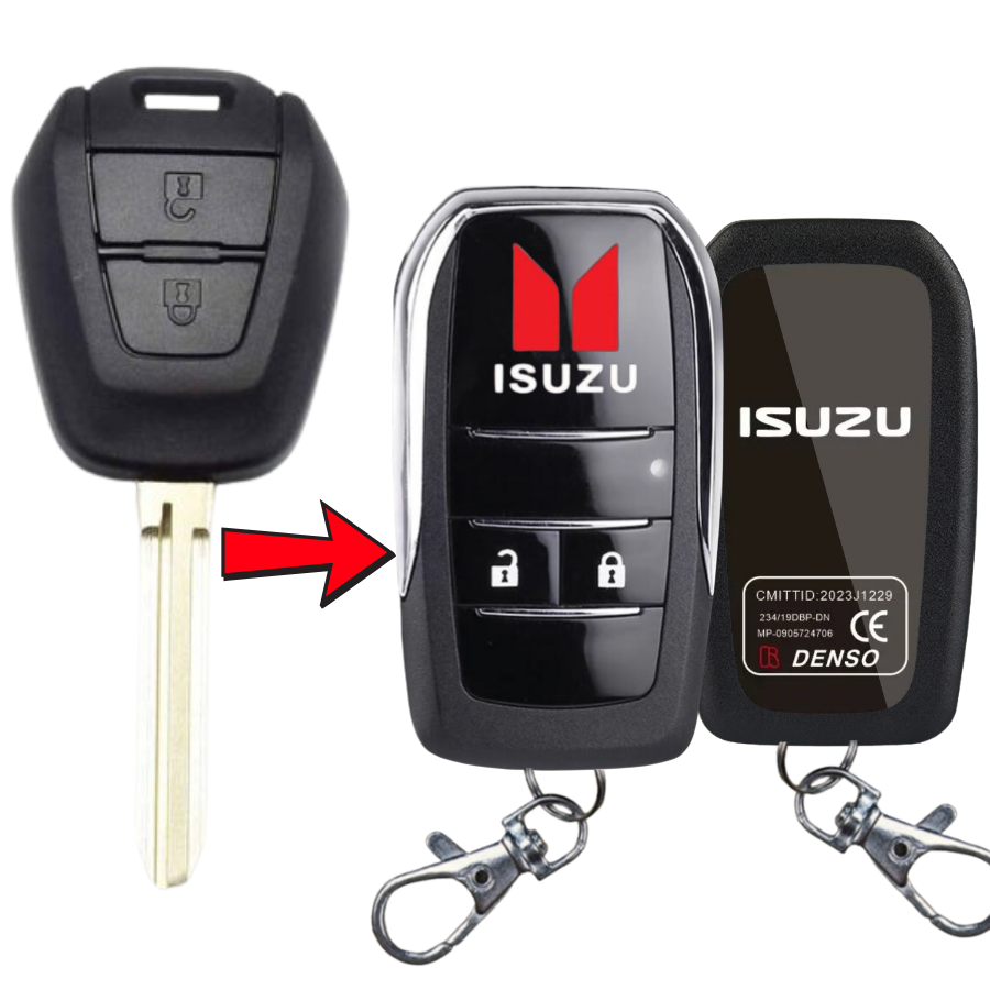 Vỏ nâng cấp chìa Khóa xe Isuzu Dmax, Mux V990 V991