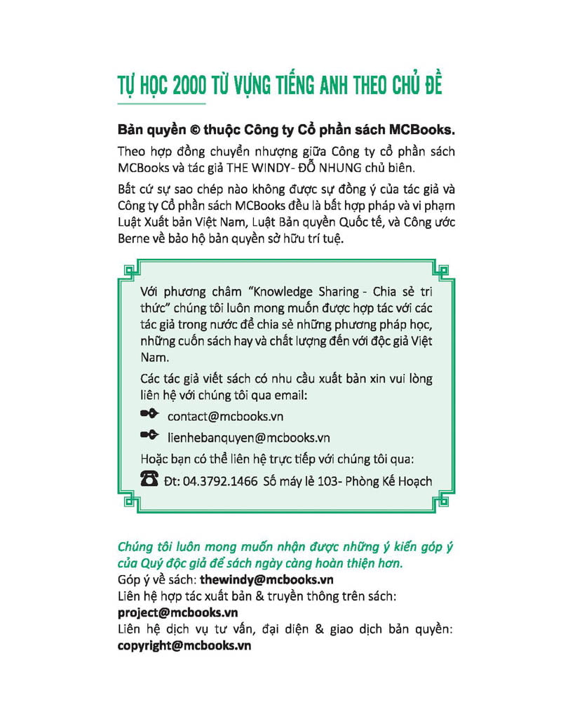 Sách Fahasa - Tự Học 2000 Từ Vựng Tiếng Anh Theo Chủ Đề (Tái Bản)