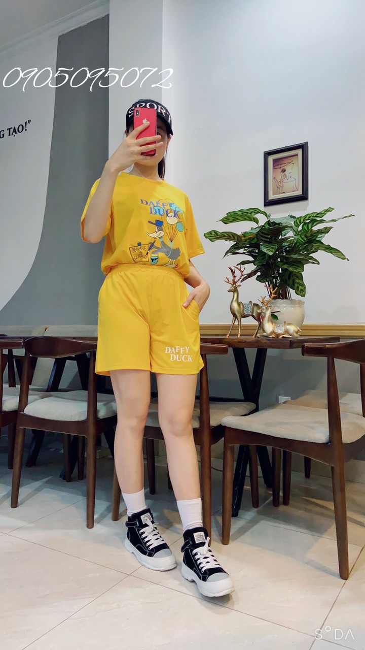 SET BỘ ĐÙI IN HÌNH VỊT DAFFY SIÊU CUTE _BD102