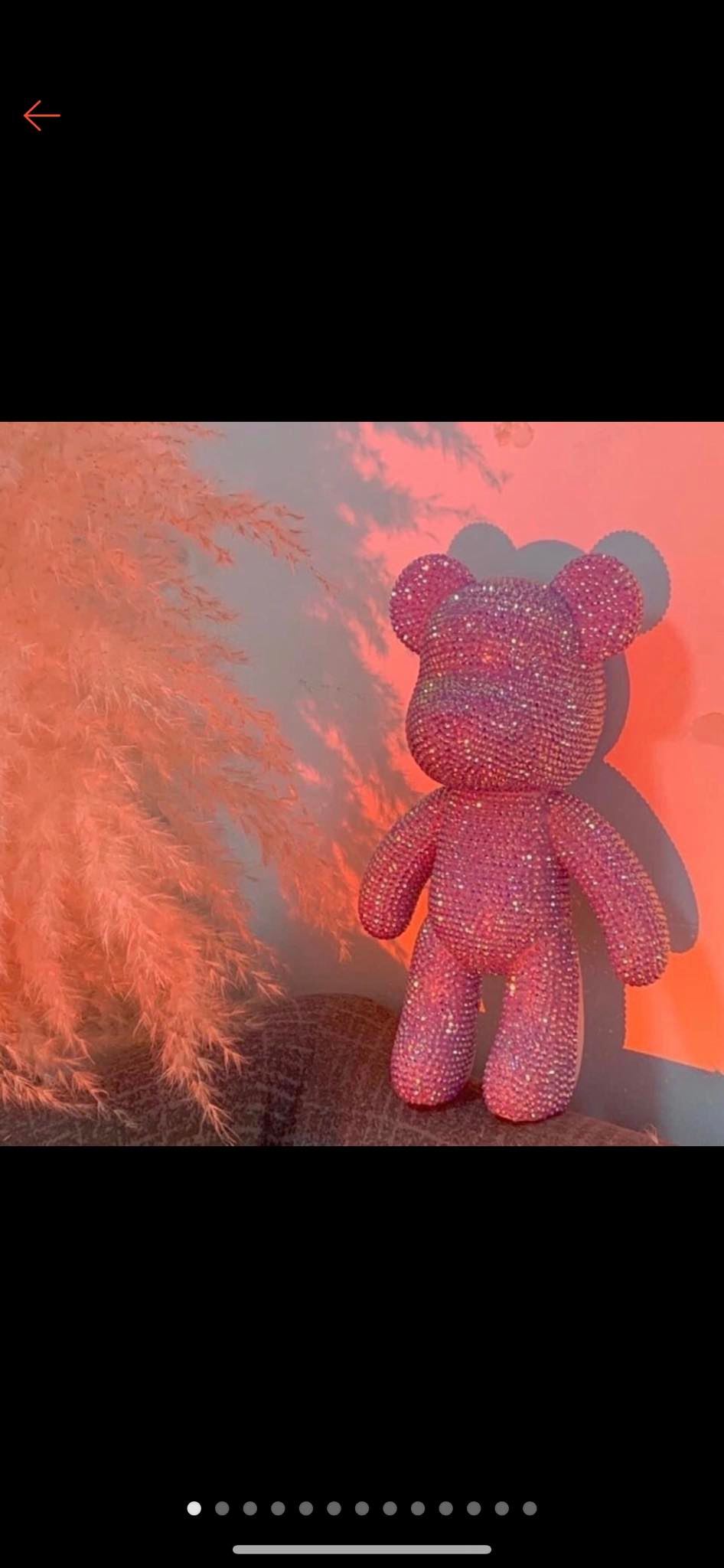 Gấu đính đá bearbick size đặc biệt 53 - Gấu đính đá handmade