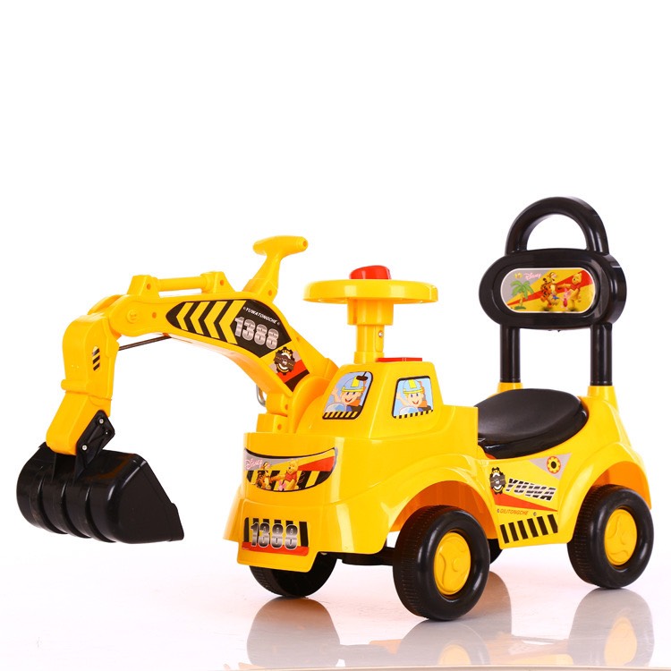 Xe cần cẩu chòi chân cho bé cỡ lớn có nhạc tải trọng 35kg,xe cần cẩu chòi chân 4 bánh cỡ to