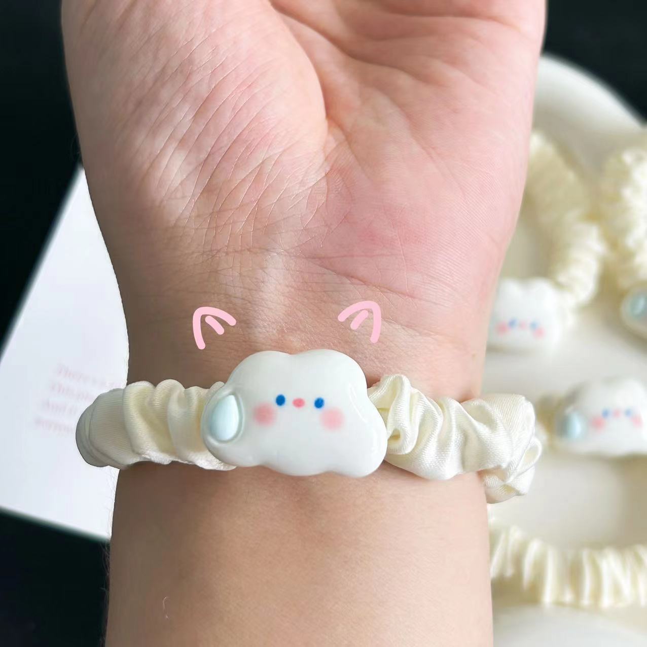 MEOWU Dây Cột Tóc Hình Đám Mây Dễ Thương