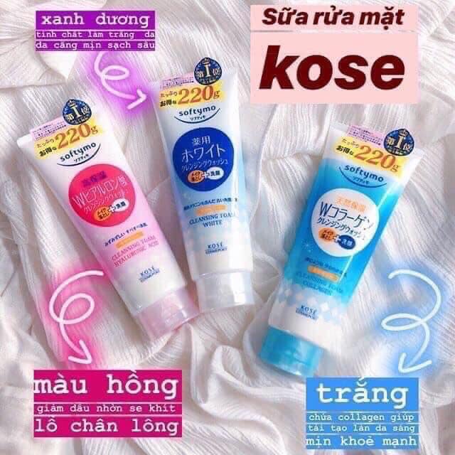 Sữa rửa mặt tạo bọt Kose Softymo Nhật Bản