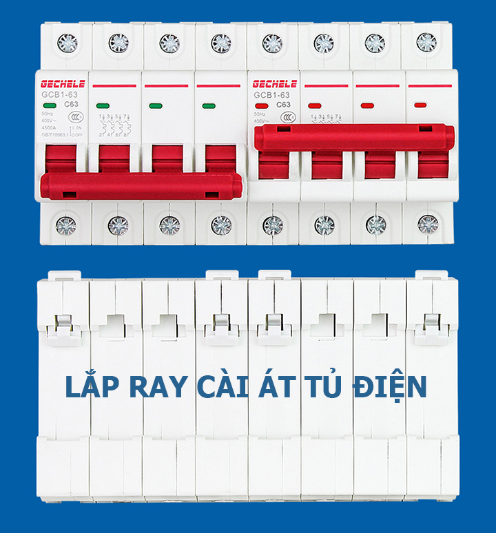 Cầu dao đảo chiều 3 pha 63A GECHELE, át đảo chiều 380v