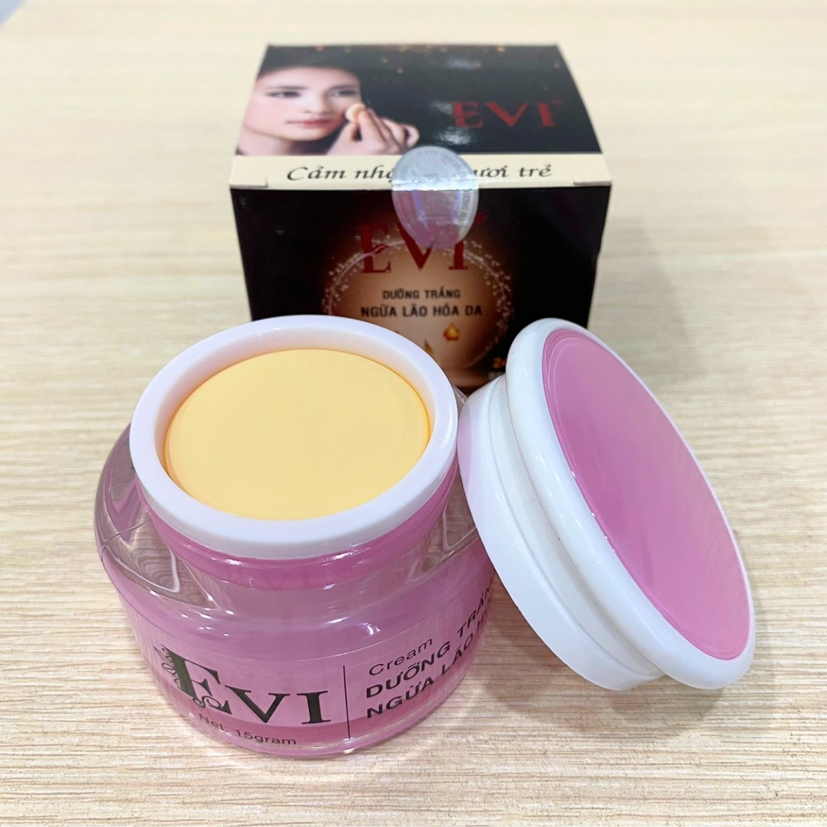 Kem dưỡng trắng, Chống lão hóa da EVI (15g)