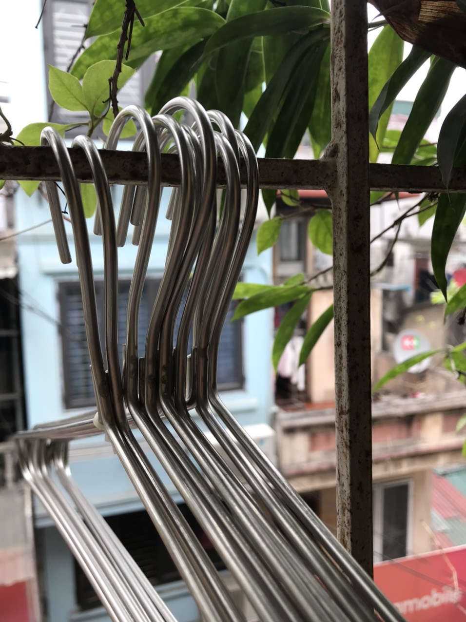 10 Móc áo, mắc phơi quần áo inox ( dài 40/45cm- nặng 900g/1kg )