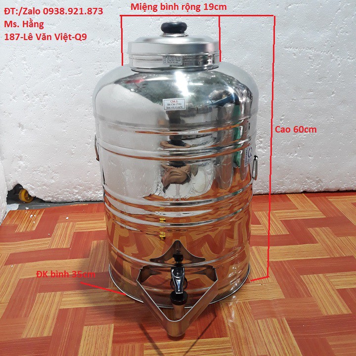 Bình chứa nước inox loại 50 lít - bc50l3 -