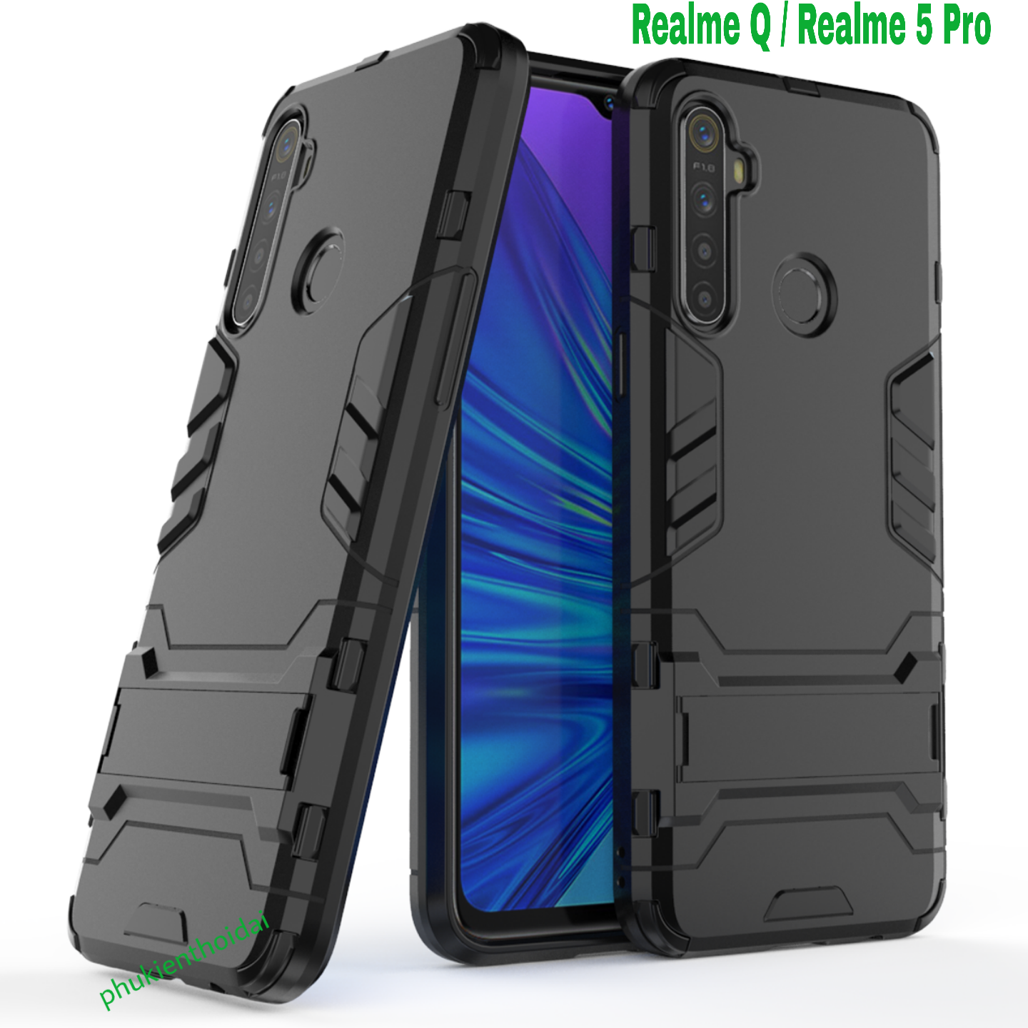 Ốp lưng Oppo Realme Q / Realme 5 Pro chống sốc Iron Man siêu bền cao cấp