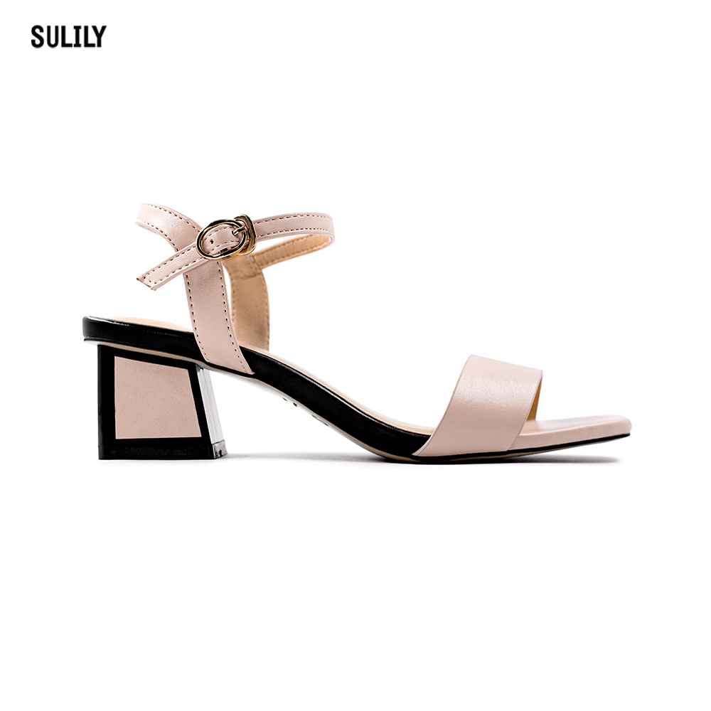 Giày Sandal Gót Vuông Sulily SGV1-II20KEMNHAT