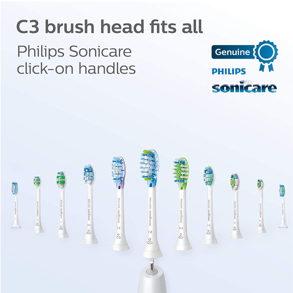 [Hàng Mỹ] Đầu bàn chải điện Philips Sonicare C3 PREMIUM Plaque Control (màu trắng)