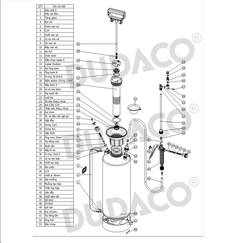 Bình tưới cây 4 Lít DADUCO 401 chất lượng cao.