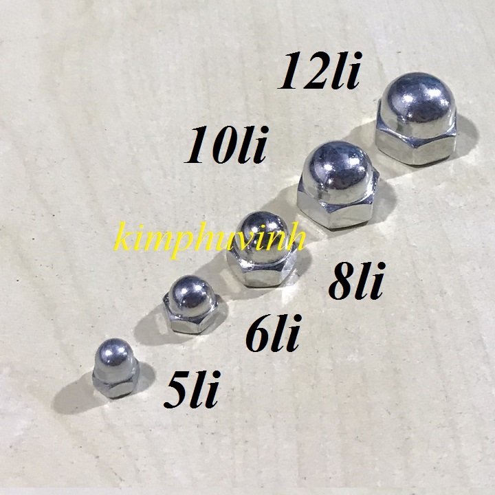 Đai ốc chỏm cầu - Đai ốc mũ - Tán bầu - Tán kiểu