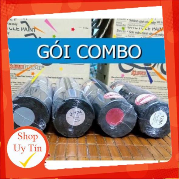SƠN SAMURAI COMBO MÀU ĐỎ NHÁM CANDY Y138 GỒM 4 CHAI