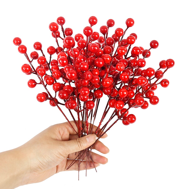 Chùm quả cherry, cành cherry trang trí noel lễ tết