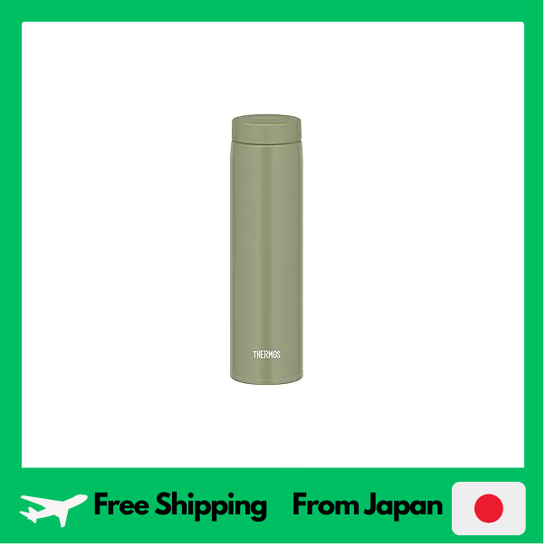 Thermos water bottle vacuum insulated mobile mug 600ml khaki jon-600 kki