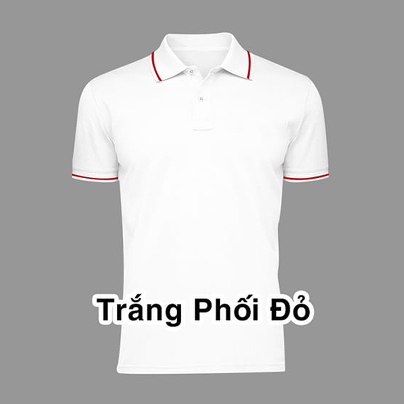 Áo thun nữ có cổ màu trắng vải cá sấu mè nhẹ mát dùng chung nam nữ