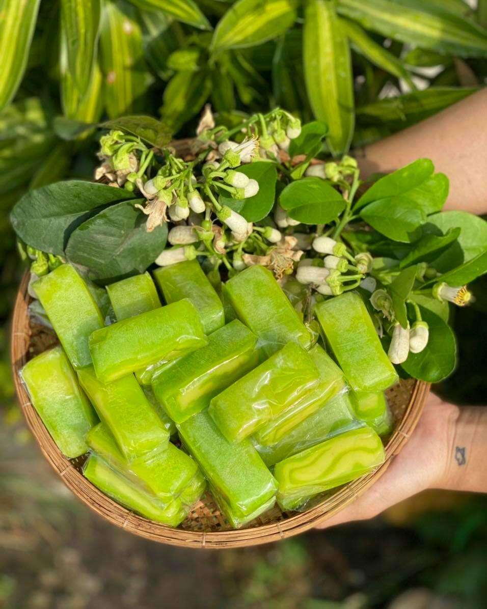 Bánh dẻo đậu xanh lá dứa 1 gói 5 cái - Đồ ăn vặt