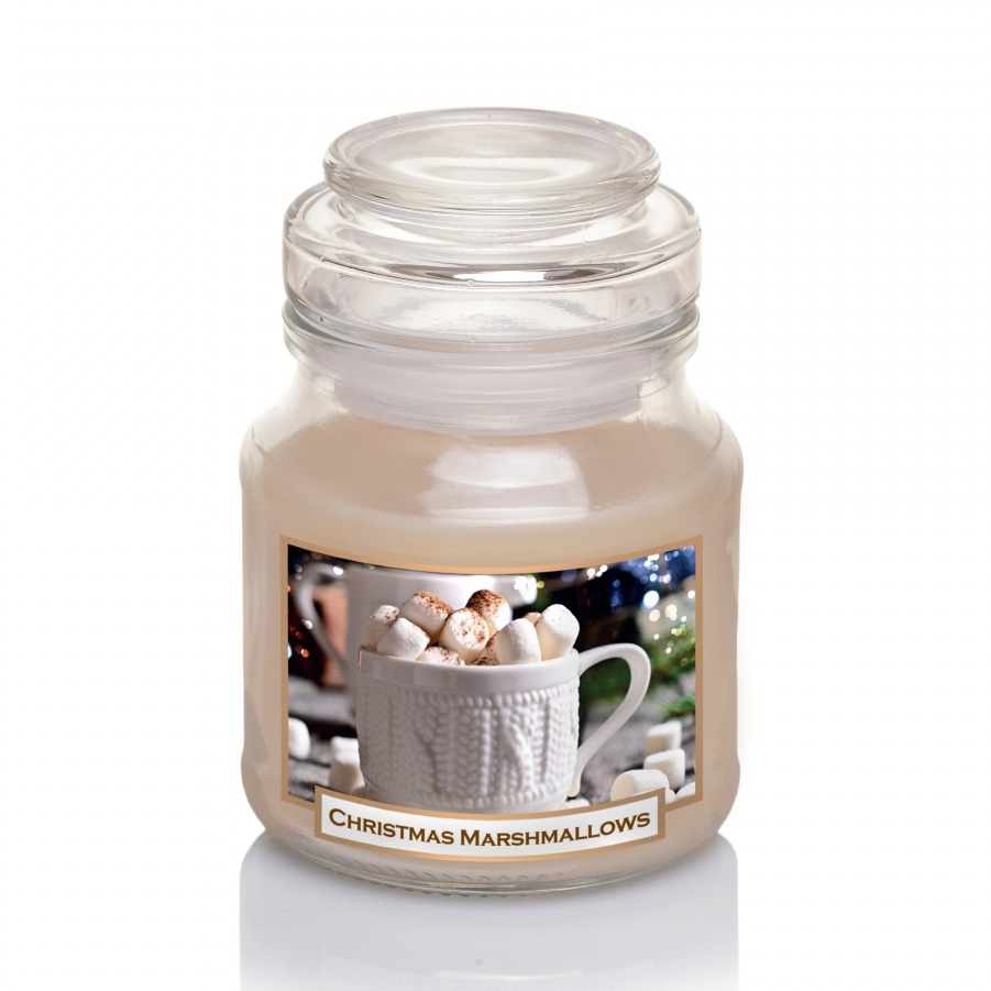 Hũ nến thơm tinh dầu Bartek Candles BAT0929 Christmas Marshmallow 130g