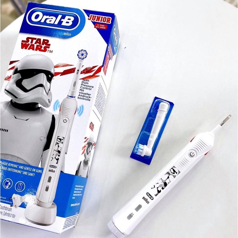 Bàn Chải Điện Junior Oral - B 6Y+ Hàng  (Starwar, Minie Mouse)